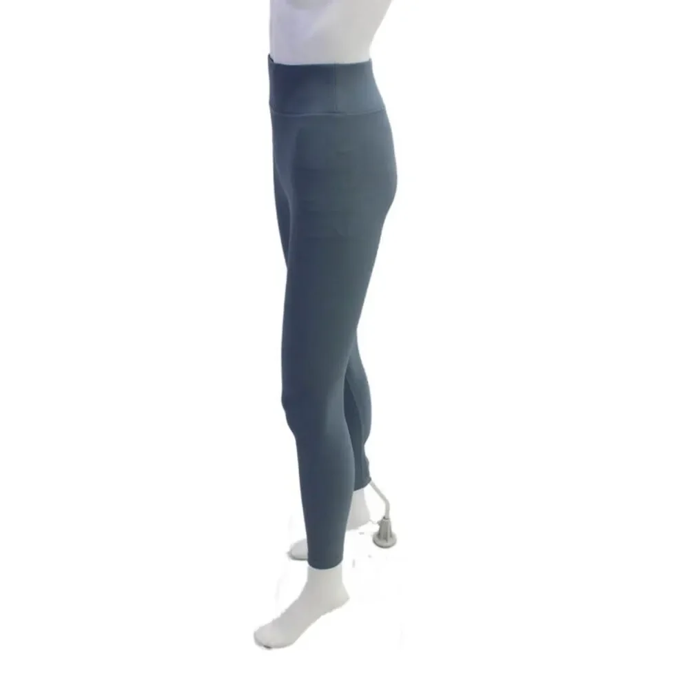 All Access Womens Ribbed High Waisted Athletic Leggings Light Blue Size XS_2